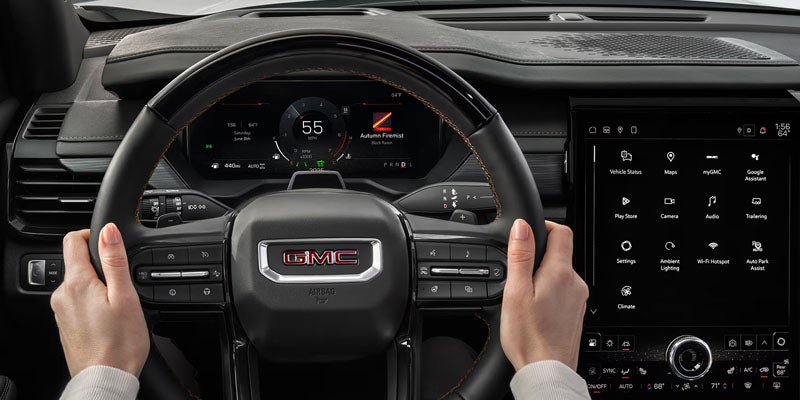 2026 GMC Acadia infotainment system with Google built-in and digital driver display